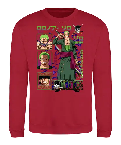Three Sword Style - zoro, Pirate, three sword style, anime swordsman, pirate hunter, katana warrior, mugiwara, santoryu - Sweatshirt