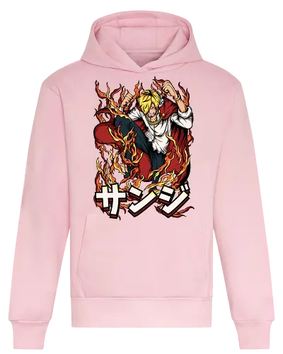 Diable Jambe - sanji, diable jambe, Pirate, anime flames, black leg sanji, pirate cook, anime fighter, straw hat crew - Heavyweight Hoodie