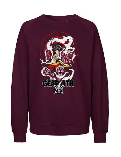 Gear Fourth - snake man, luffy gear 4, Pirate, anime transformation, haki power, Pirate, anime battle, pirate king - Fairtrade Sweatshirt