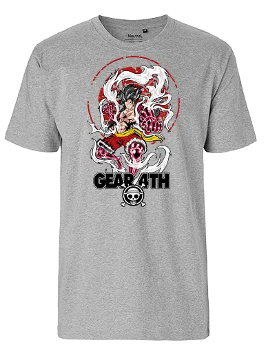 Gear Fourth - snake man, luffy gear 4, Pirate, anime transformation, haki power, Pirate, anime battle, pirate king - Fairtrade T-Shirt