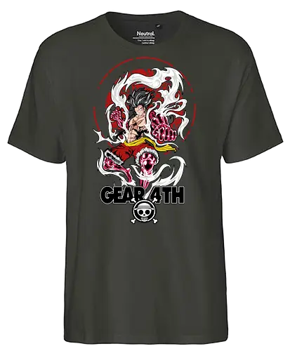 Gear Fourth - snake man, luffy gear 4, Pirate, anime transformation, haki power, Pirate, anime battle, pirate king - Fairtrade T-Shirt