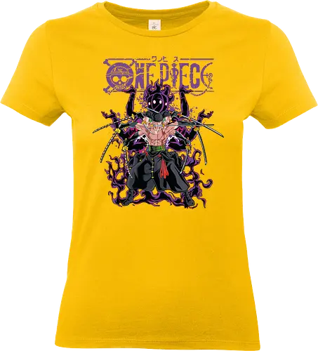 King of Hell - roronoa zoro, king of hell, Pirate, anime swordsman, enma sword, pirate hunter, haki user, straw hat crew - Standard T-Shirt (Women)