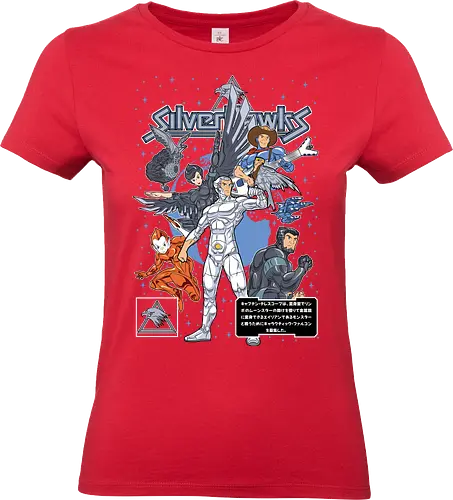Galaxy Defenders - silverhawks, retro cartoon, 80s animation, space heroes, cyber hawks, sci fi cartoon, vintage cartoon, action heroes - Standard T-Shirt (Women)
