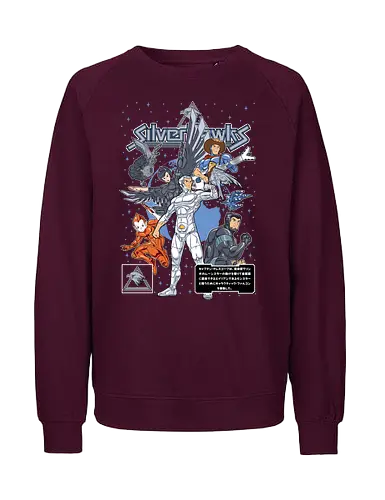Galaxy Defenders - silverhawks, retro cartoon, 80s animation, space heroes, cyber hawks, sci fi cartoon, vintage cartoon, action heroes - Fairtrade Sweatshirt