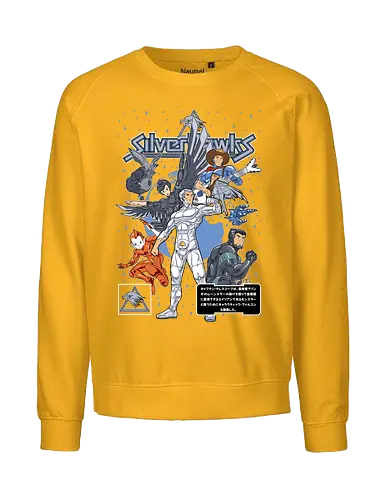 Galaxy Defenders - silverhawks, retro cartoon, 80s animation, space heroes, cyber hawks, sci fi cartoon, vintage cartoon, action heroes - Fairtrade Sweatshirt