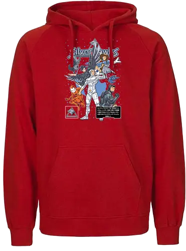 Galaxy Defenders - silverhawks, retro cartoon, 80s animation, space heroes, cyber hawks, sci fi cartoon, vintage cartoon, action heroes - Fairtrade Hoodie