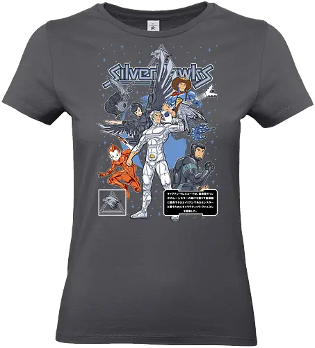 Galaxy Defenders - silverhawks, retro cartoon, 80s animation, space heroes, cyber hawks, sci fi cartoon, vintage cartoon, action heroes - Standard T-Shirt (Women)