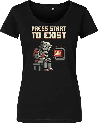 Roboter Press Start Pixel Art Gaming Design