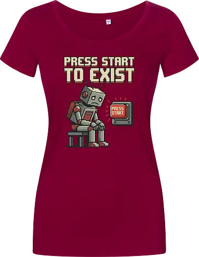 Roboter Press Start Pixel Art Gaming Design