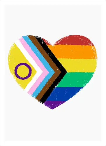 Progress Pride Flag Heart