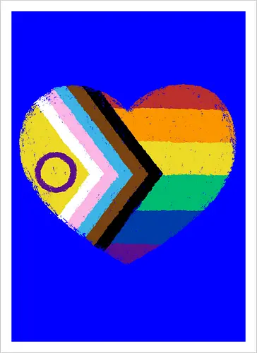 Progress Pride Flag Heart