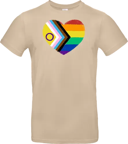 Progress Pride Flag Heart