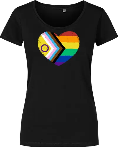 Progress Pride Flag Heart
