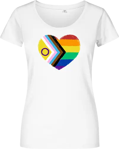 Progress Pride Flag Heart
