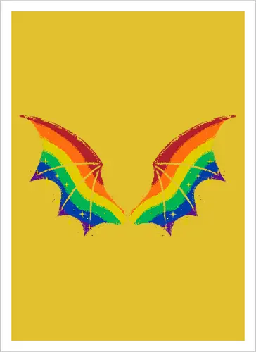Rainbow Pride Bat Wings