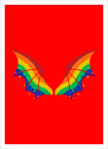 Rainbow Pride Bat Wings