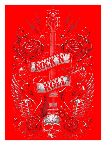Rock N Roll Skull Guitars