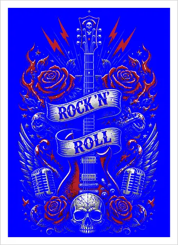 Rock N Roll Skull Guitars