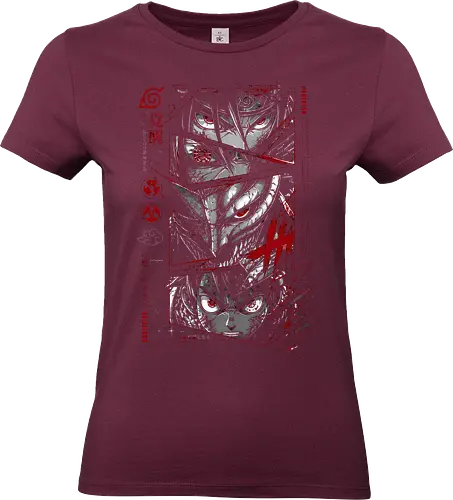 Dark Red Anime manga - kunai, ninja, Shinobi, japan, japanese, kanji, anime, manga, geek, lm2kone, mha, hero, academia - Standard T-Shirt (Women)