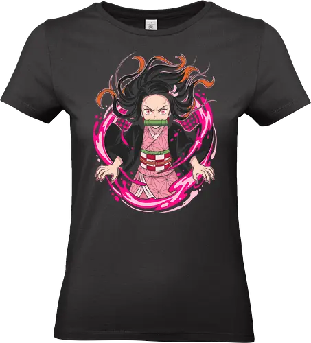 The Fierce Sister - Nezuko shirt, Demon Slayer merch, Kimetsu no Yaiba clothing, Blood Demon art graphic, pink anime streetwear, fierce demon girl tee, otaku graphic apparel, anime sister clothing, Japanese manga fashion, kawaii demon design - Standard T-Shirt (Women)