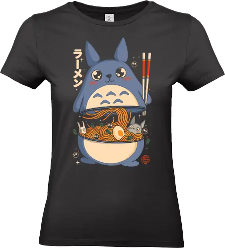 My Neighbor Ramen - anime, ramen, kawaii, japan, japanese, cute, cozy, otaku, geek, fantasy, noodles, food, nostalgic, magical, spirit, cartoon, retro, aesthetic, wholesome, chibi - Standard T-Shirt (Women)