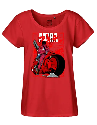 Capsule Gang - shotaro kaneda, akira anime, capsule gang, neo tokyo, anime biker, cyberpunk manga, red bike, retro anime - Fairtrade Girl Shirt