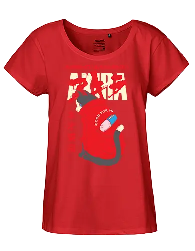 Capsule Gang Cat - akira, capsule gang, anime cat, neo tokyo, cyberpunk anime, manga aesthetic, red hoodie, retro anime - Fairtrade Girl Shirt