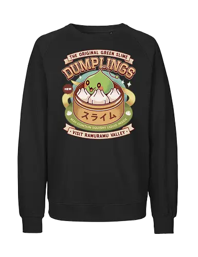 Ramuramu Valley Dumplings Vintage - pink bean, slime, yeti, orange mushroom, kawaii, anime, chibi, ragnarok online, video game, gaming, gamer, zakum helm - Fairtrade Sweatshirt