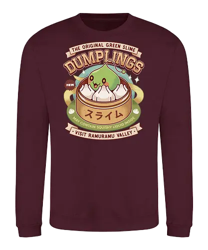 Ramuramu Valley Dumplings Vintage - pink bean, slime, yeti, orange mushroom, kawaii, anime, chibi, ragnarok online, video game, gaming, gamer, zakum helm - Sweatshirt