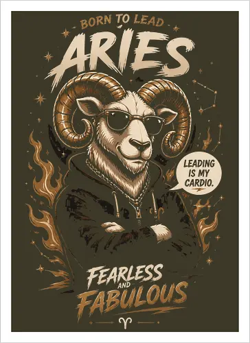 Cool Aries Ram Illustration