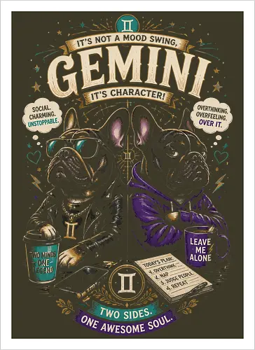 Gemini Bulldogs Illustration