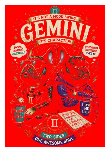 Gemini Bulldogs Illustration