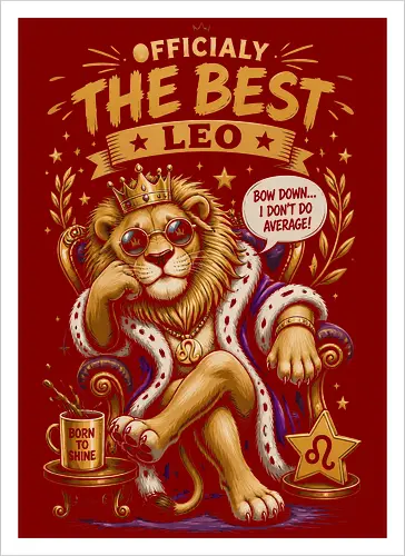 Proud Lion with Leo Zodiac