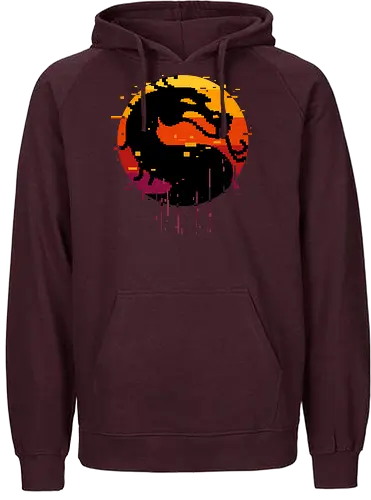 retro dragon club  - ice, freeze, subzero, scorpion, reptile, fighter, 80s, game, versus, arcade - Fairtrade Hoodie