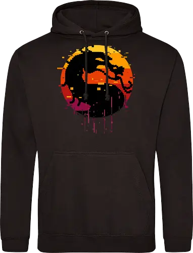 retro dragon club  - ice, freeze, subzero, scorpion, reptile, fighter, 80s, game, versus, arcade - Standard Hoodie