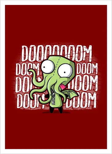 GIRthulhu - Der kosmische Chaos-Mashup - GIRthulhu T-Shirt, kosmischer Mashup, Geek-Kultur, Invasor Zim, Cthulhu, Popkultur Geek, Lovecraft, Kult-Animation, Geek-Mode, Nonsense-Humor, Große Alte, GeekStyle, Missgeschicke, literarischer Horror, kosmisches Doom - Artprint