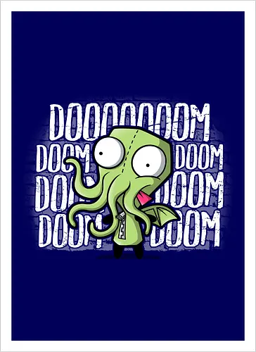 GIRthulhu - Der kosmische Chaos-Mashup - GIRthulhu T-Shirt, kosmischer Mashup, Geek-Kultur, Invasor Zim, Cthulhu, Popkultur Geek, Lovecraft, Kult-Animation, Geek-Mode, Nonsense-Humor, Große Alte, GeekStyle, Missgeschicke, literarischer Horror, kosmisches Doom - Artprint