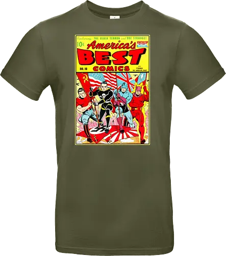 WWII Vintage Superhelden Krieg Comic Retro 1940er