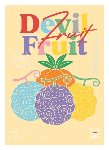 Vintage Devil Fruit Poster