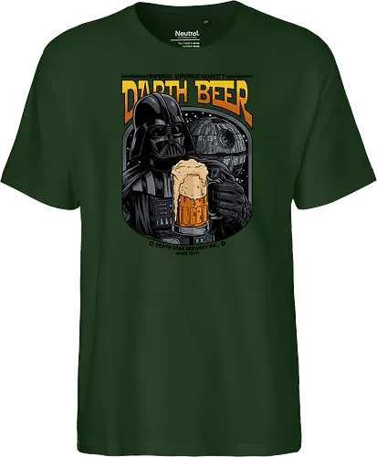 Darth Beer moon Brauerei Parodie - Darth-Bier, Villain, Bierparodie, Science-Fiction-Humor, Dunkle Seite, Bierliebhaber, Craft Beer, Trinkhumor, Imperiale Brauerei, Lustiges Bier, Weltraumfilmparodie, 1977 - Fairtrade T-Shirt