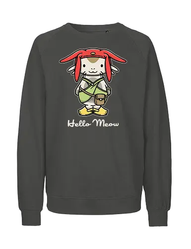 Hello Meow - Das Perfekte Mashup aus Kawaii & Geek - Anime-Mode, Popkultur, Geek-T-Shirt, kreatives Mashup, Kawaii-Stil, Space Dandy, Cat, Otaku-Stil, alternative Mode, Componente X, lustiges T-Shirt, Nerd-Geschenk, exklusive Drucke, Geek-Universum, Anime-Crossover - Fairtrade Sweatshirt