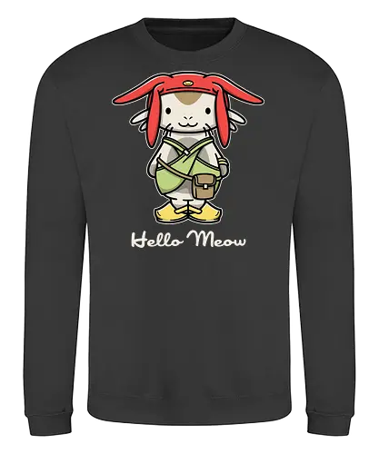 Hello Meow - Das Perfekte Mashup aus Kawaii & Geek - Anime-Mode, Popkultur, Geek-T-Shirt, kreatives Mashup, Kawaii-Stil, Space Dandy, Cat, Otaku-Stil, alternative Mode, Componente X, lustiges T-Shirt, Nerd-Geschenk, exklusive Drucke, Geek-Universum, Anime-Crossover - Sweatshirt