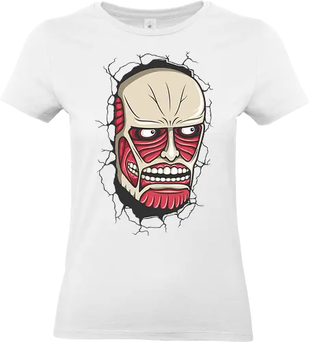 Kolossaler Titan - Die Mauer ist Gefallen - kolossaler titan shirt, Attack, shingeki no kyojin, anime titan, aufklärungstrupp, mauer maria, eren jaeger, anime t-shirt, geek kleidung, otaku kultur, anime fan, bedrucktes shirt, titan anime, geek stil - Standard T-Shirt (Women)