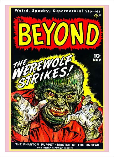 Vintage 1950er Werwolf Horror Comic