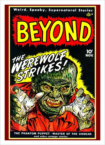 Vintage 1950er Werwolf Horror Comic