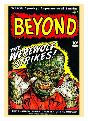 Vintage 1950er Werwolf Horror Comic