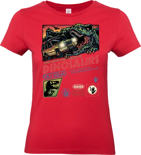 The World of Dinosaurs - Movie, film, dinosaur, dinosaurs, adventure, sci-fi, Tyrannosaurus - Standard T-Shirt (Women)