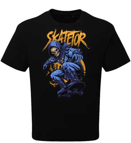 Skatetor – Skateboarding-Skeletor: Retro-Cartoon-Mashup