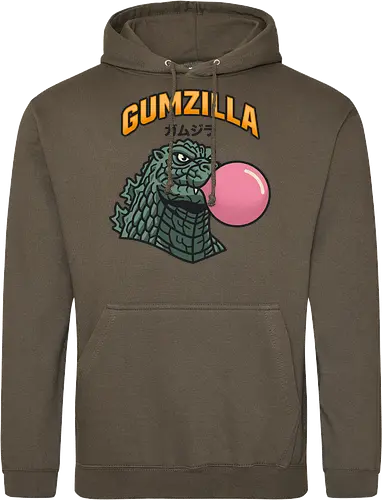 Retro Gumzilla Kaiju-Kaugummi-Parodie