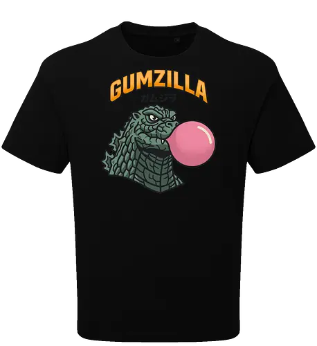 Retro Gumzilla Kaiju-Kaugummi-Parodie